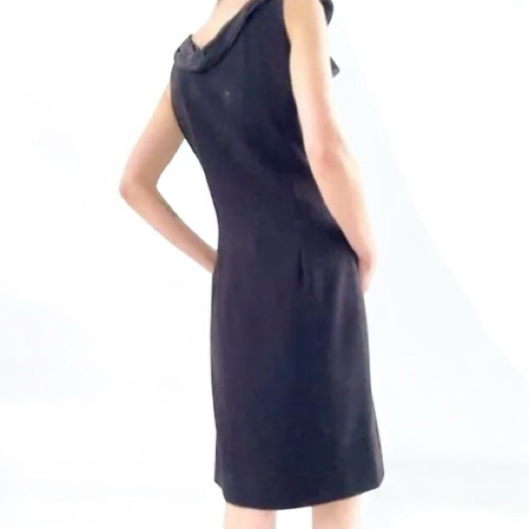 Balenciaga Black Sleeveless Cocktail Dress With Bow Detail Size 42 - Picture 4 of 15